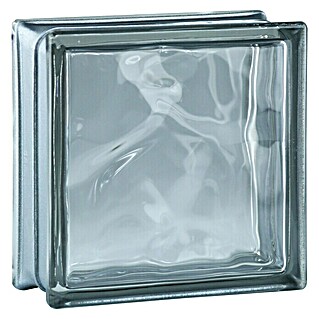 Fuchs Design Bloque de vidrio Reflex (Antracita, Nube, 19 x 19 x 8 cm)