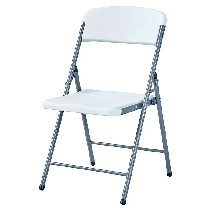 Westerholt Klappstuhl - Stahl, Kunststoff, Klappbar, Weiß, B x T x H: 47,5 x 49,5 x 83 cm - Weißer Klappstuhl mit Stahlrahmen, ideal für Veranstaltungen und als praktische Sitzgelegenheit bei Bedarf. Stabil und leicht zu verstauen.
