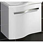 Camargue Wave Mini Waschtischunterschrank (39 x 60 x 50 cm, Links, Weiß, Hochglanz)