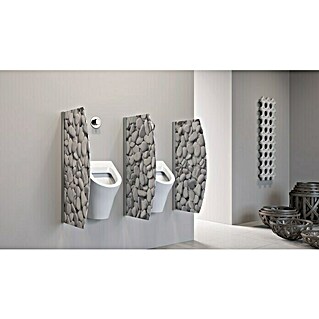 GEO Urinal-Trennwand Radius 10 (50 x 90 cm, Kiesel)