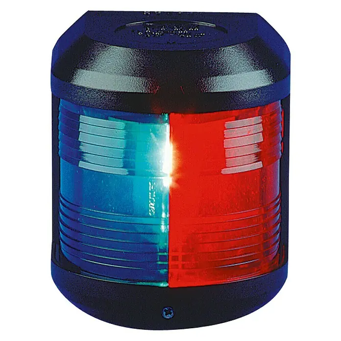 Aqua Signal Zweifarben-Navigationslaterne AS41 - Glühlampe, Geeignet für: Schiffe < 20 m Länge/ < 65 ft., Lichtfarbe: Mehrfarbig, Tragweite: 2 sm - Dreifarbige Navigationslaterne mit Rot, Grün und Weiß. Ideal für Boote, um die Position in der Nacht kenntlich zu machen.