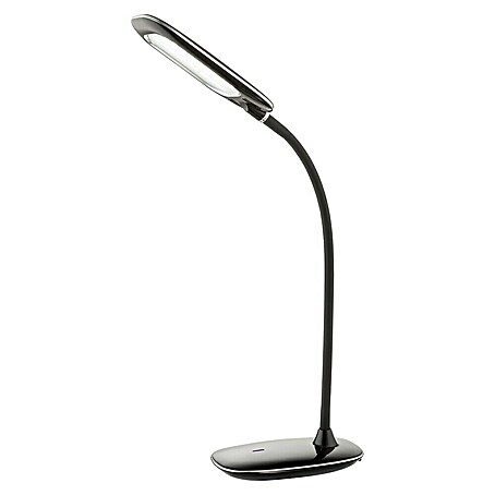 Globo LED-Tischleuchte Minea I (5 W, L x B x H: 29 x 9,3 x 56 cm, Schwarz, Chrom, Transparent, Tageslichtweiß)