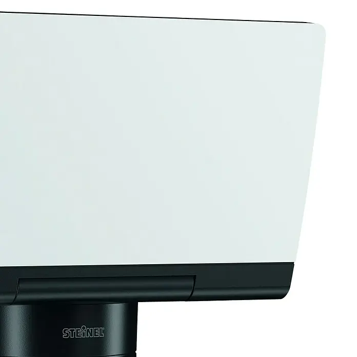 Steinel LED-Außenleuchte XLED home 2 schwarz - Farbe Gehäuse: Schwarz, IP44, 13,7 W - Nahaufnahme einer Steinel Außenleuchte. Die Leuchte ist weiß mit schwarzen Akzenten und hat ein modernes, schlichtes Design.