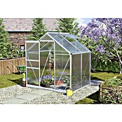 Vitavia Gewächshaus (1,58 x 1,95 x 1,97 m, Farbe: Aluminium, Polycarbonat, 4 mm)