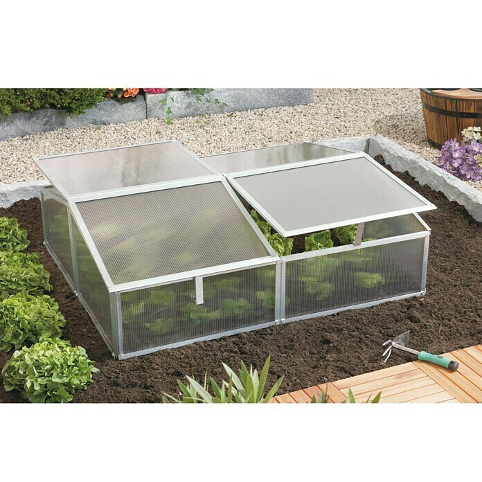 Vitavia Frühbeet Gaia 2X100 x 120 x 26 cm, Transparent, Polycarbonat Unknown