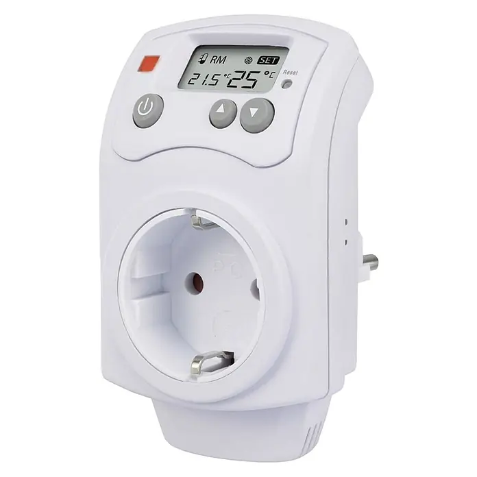 Be Cool Steckdosenthermostat mit integriertem Fühler - Weiß, Max. Anschlussleistung: 3.680 W - Intelligente Steckdose mit Temperaturregler zur Steuerung des Raumklimas und zur Energieeinsparung.