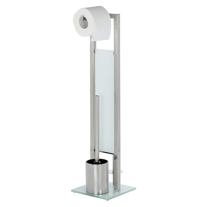 Camargue WC-Bürstengarnitur Rovigo (Glas, Silber Matt) | BAUHAUS