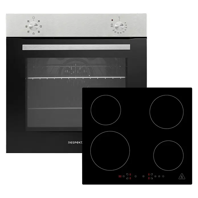 Respekta Singleküche Merle - Breite: 160 cm, Weiß, Induktionskochfeld - Ein eleganter Einbaubackofen mit einem modernen Kochfeld. Perfekt für jede Küche mit stilvollem Design und innovativer Technologie.