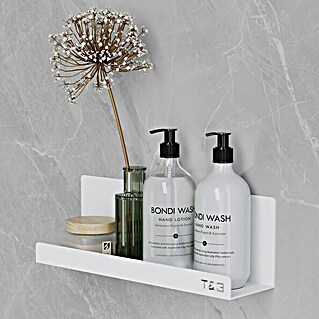 Nortiq Living T & B Planchet T4 (l x b x h: 30 x 8 x 10 cm, Aluminium, Wit)