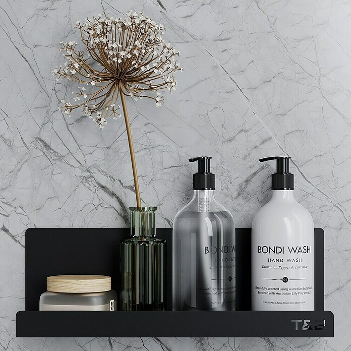 Nortiq Living T & B Planchet T4 (l x b x h: 30 x 8 x 10 cm, Aluminium, Zwart) | BAUHAUS
