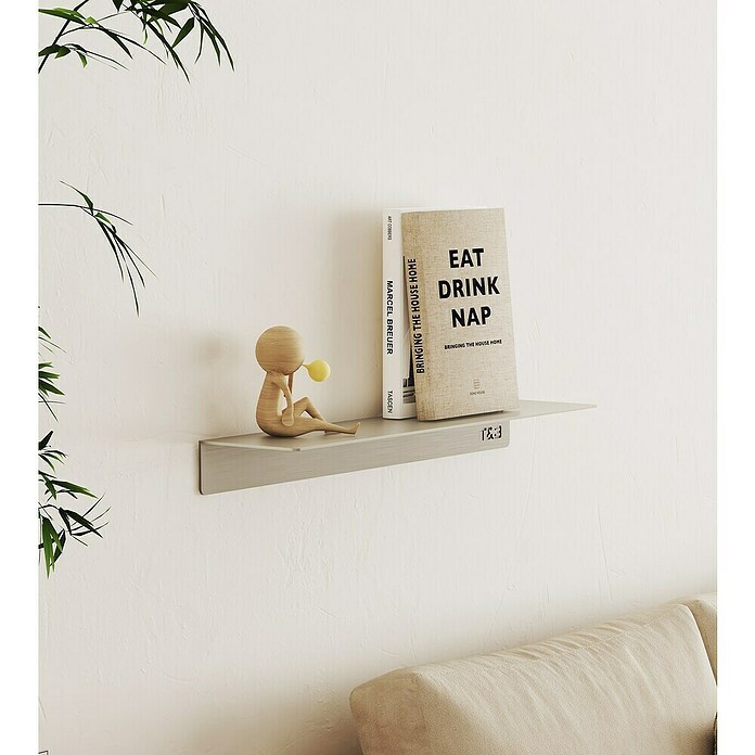 Nortiq Living T & B Planchet T1 Large (l x b x h: 40 x 9 x 4 cm, Aluminium, Beige, Large) | BAUHAUS