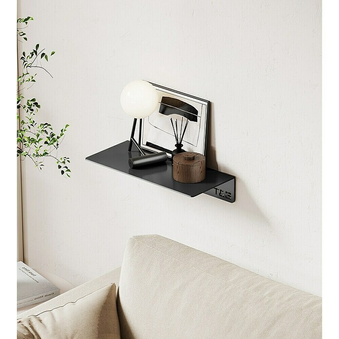 Nortiq Living T & B Planchet T1 Medium (l x b x h: 20 x 9 x 4 cm, Aluminium, Zwart, Medium) | BAUHAUS