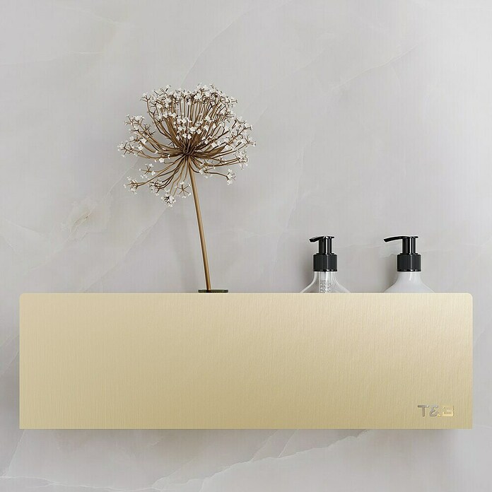 Nortiq Living T & B Planchet T2 Medium (l x b x h: 20 x 10 x 12 cm, Aluminium, Geborsteld goud, Medium) | BAUHAUS