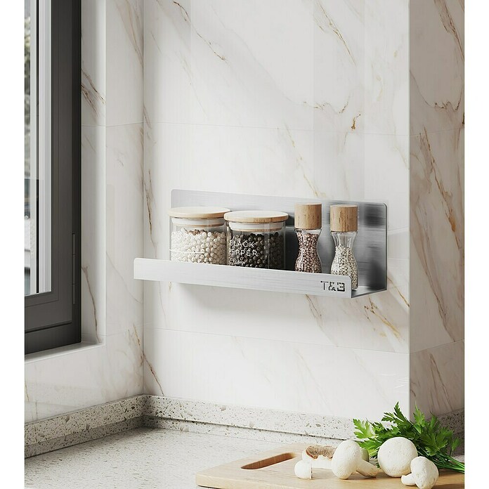 Nortiq Living T & B Planchet T4 (l x b x h: 30 x 8 x 10 cm, Aluminium, Geborsteld aluminium) | BAUHAUS