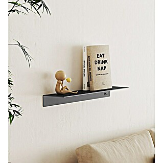 Nortiq Living T & B Planchet T1 Large (l x b x h: 40 x 9 x 4 cm, Aluminium, Zwart, Large)