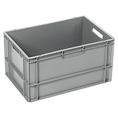 BAUHAUS Caja Euro (L x An x Al: 60 x 40 x 32 cm, 60 l, Cerrada, Gris)