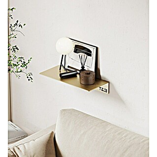 Nortiq Living T & B Planchet T1 Medium (l x b x h: 20 x 9 x 4 cm, Aluminium, Geborsteld goud, Medium)