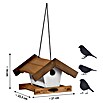Dobar Vogelhaus Goldener Oktober im 2-er Set (Braun/Weiß, Holz, ca. 22,5 x 21 x 16 cm) | BAUHAUS