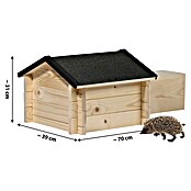 Dobar Igelhaus Tartu Bausatz (ca. 70 x 39 x 31 cm, Schwarz/Natur, Holz) | BAUHAUS
