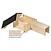 Dobar Igelhaus Tartu Bausatz (ca. 70 x 39 x 31 cm, Schwarz/Natur, Holz) | BAUHAUS