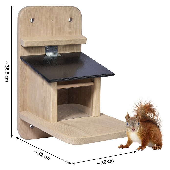 Dobar Futterstation Premium Black Edition (Holz, Schwarz/Braun) | BAUHAUS
