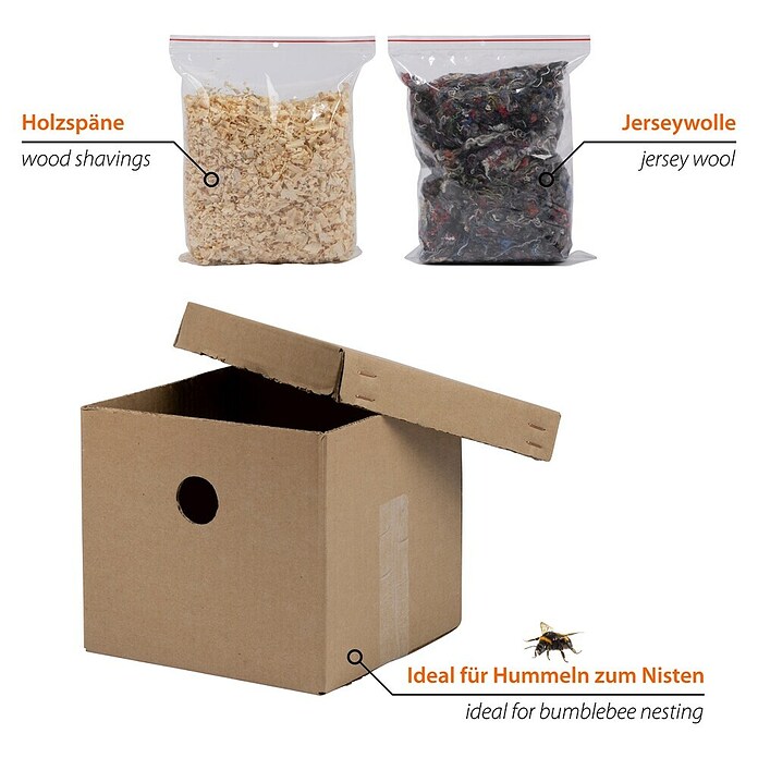 Dobar Füllmaterial Austauschset für Hummelkasten (Passend für Hummelnistkasten 28275e) | BAUHAUS