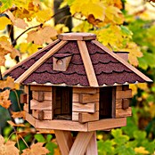 Dobar Vogelhaus Blockhaus (Rot, Holz, ca. 43 x 37 x 24 cm, Sechseckig) | BAUHAUS