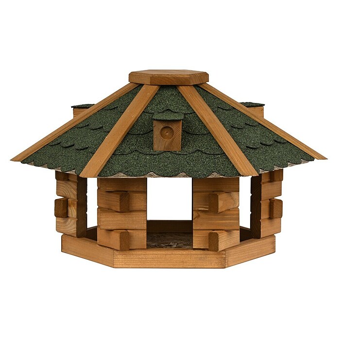 Dobar Vogelhaus Blockhaus (Grün, Holz, ca. 43 x 37 x 24 cm, Sechseckig) | BAUHAUS