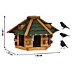 Dobar Vogelhaus Blockhaus (Grün, Holz, ca. 43 x 37 x 24 cm, Sechseckig) | BAUHAUS