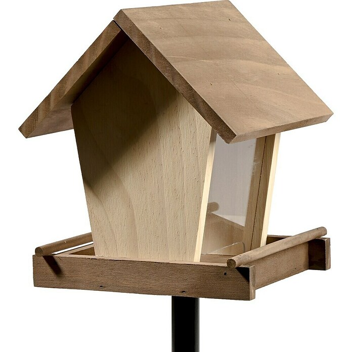 Dobar Vogelfutterhaus Benny Brunch Macchiato (Braun/Natur, Holz, ca. 18 x 18 x 121 cm) | BAUHAUS