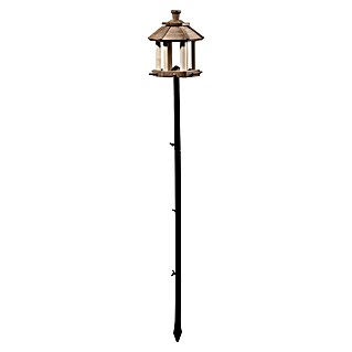 Dobar Vogelfutterhaus Benny Brunch Macchiato (Braun/Natur, Holz, ca. 20,5 x 17 x 123,5 cm)