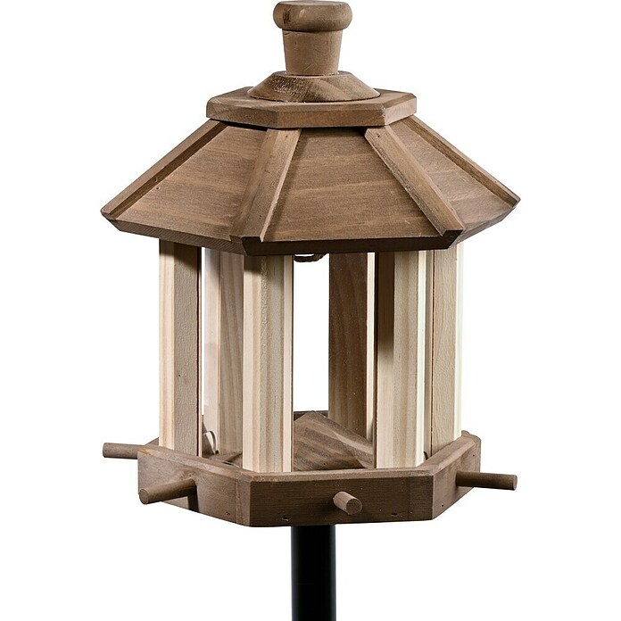 Dobar Vogelfutterhaus Benny Brunch Macchiato (Braun/Natur, Holz, ca. 20,5 x 17 x 123,5 cm) | BAUHAUS