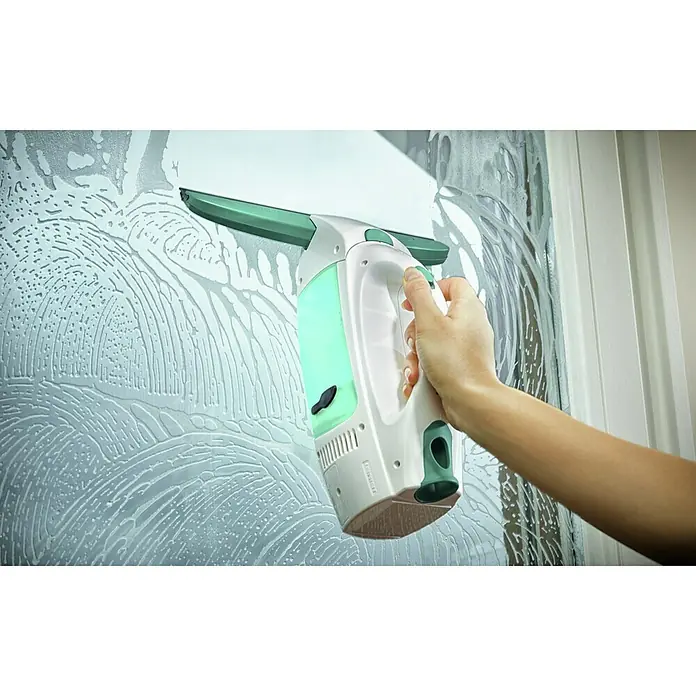 Leifheit Akku-Fenstersauger Dry & Clean - 1 Akku, Behältervolumen: 0,1 l - Fensterreinigung mit einem elektrischen Fenstersauger für streifenfreie Sauberkeit.