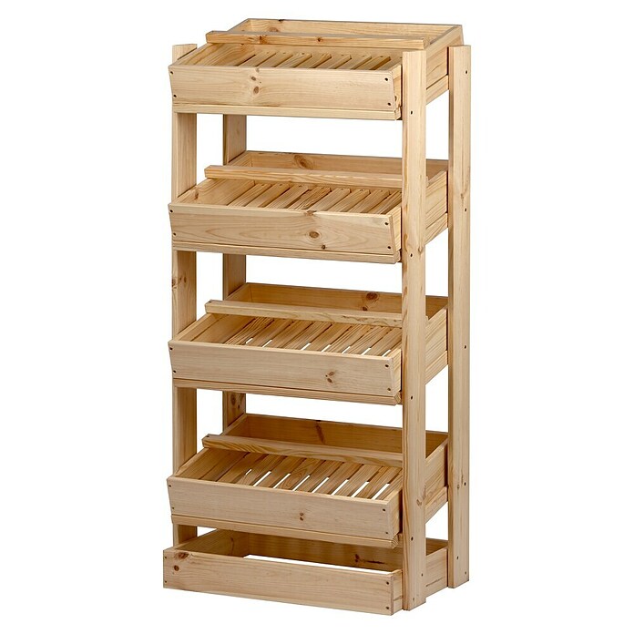 Dobar Holzregal (Natur, L x B x H: 53 x 35 x 116 cm) | BAUHAUS