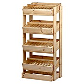 Dobar Holzregal (Natur, L x B x H: 53 x 35 x 116 cm) | BAUHAUS