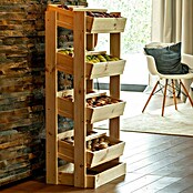 Dobar Holzregal (Natur, L x B x H: 53 x 35 x 116 cm) | BAUHAUS