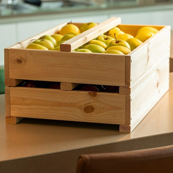Dobar Holzregal (Natur, L x B x H: 53 x 35 x 116 cm) | BAUHAUS