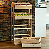 Dobar Holzregal (Natur, L x B x H: 53 x 35 x 116 cm) | BAUHAUS