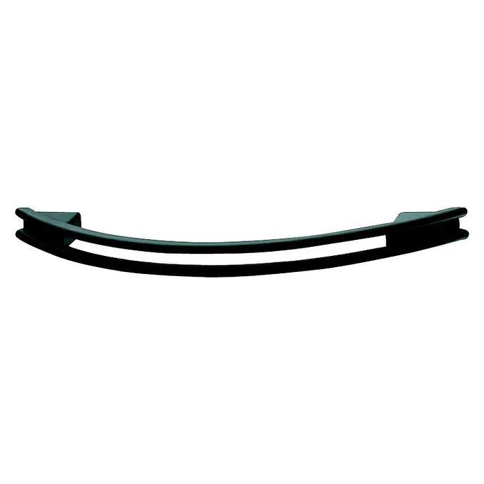 Häfele Tirador para muebles - Tipo de tirador del mueble: Estribo, L x An x Al: 124 x 12 x 28 mm - Barandilla curva negra con dos barras paralelas, que muestra un diseño moderno y minimalista. Ideal para baños o cocinas.