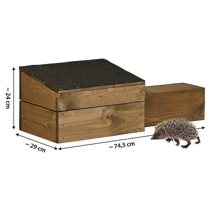 Dobar Igelhaus Nordic Braun (ca. 74,5 x 29 x 24 cm, Holz) | BAUHAUS