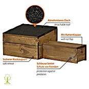 Dobar Igelhaus Nordic Braun (ca. 74,5 x 29 x 24 cm, Holz) | BAUHAUS