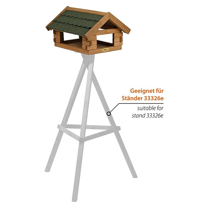 Dobar Vogelhaus Blockhaus (Grün, Holz, ca. 38 x 31 x 23 cm, Rechteckig) | BAUHAUS