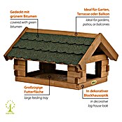 Dobar Vogelhaus Blockhaus (Grün, Holz, ca. 38 x 31 x 23 cm, Rechteckig) | BAUHAUS