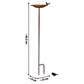 Dobar Vogeltränke (25 x 13,5 x 85,5 cm, Metall, Edelrost) | BAUHAUS