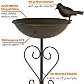 Dobar Vogeltränke (Schwarz, Metall, Höhe: 82 cm) | BAUHAUS