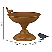 Dobar Vogeltränke (Edelrost, Metall, Höhe: 21 cm) | BAUHAUS