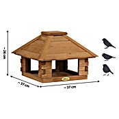 Dobar Vogelhaus Blockhaus (Braun, Holz, ca. 37 x 37 x 26 cm, Viereckig) | BAUHAUS