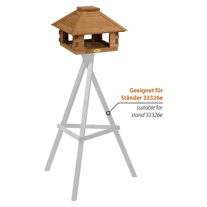Dobar Vogelhaus Blockhaus (Braun, Holz, ca. 37 x 37 x 26 cm, Viereckig) | BAUHAUS