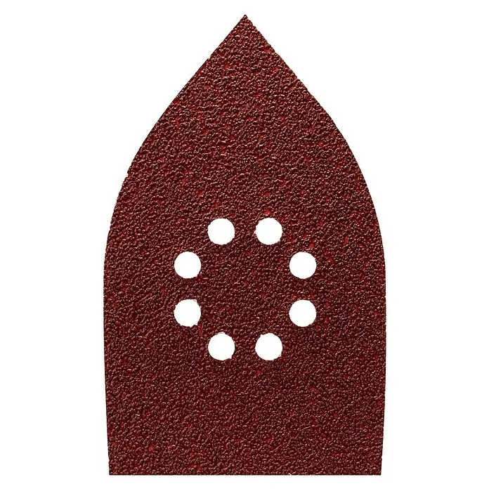Craftomat Schleifblätter EFWP - L x B: 170 x 100 mm, Körnung: 40, 5 Stk. - Schleifpapier für Dreieckschleifer mit Löchern für Staubabsaugung. Ideal für feine Schleifarbeiten.