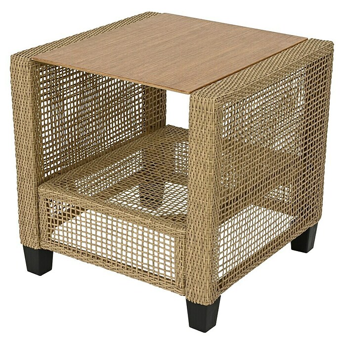 Conjunto de muebles Alicante (3 pzs., Acero/Poliéster, Marrón) | BAUHAUS
